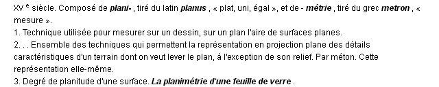 planimtrie dfinition