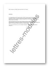 lettre de type Stages pour réfugiés