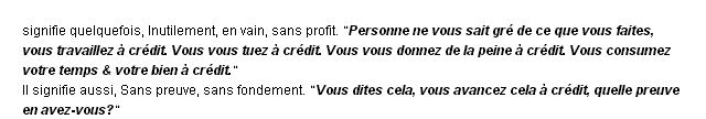  crdit dfinition