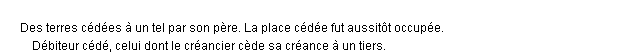 cédé définition cédé définition