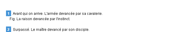 devanc dfinition