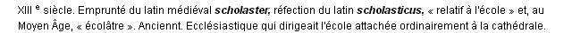 écolâtre définition écolâtre définition