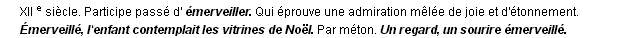 merveill dfinition