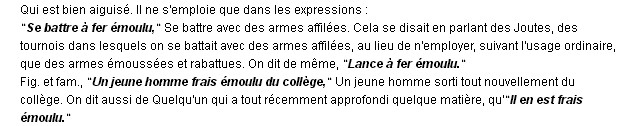 émoulu définition émoulu définition