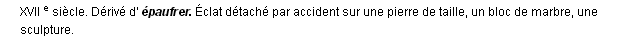 épaufrure définition épaufrure définition