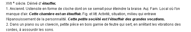 étouffoir définition étouffoir définition