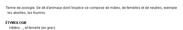 hétérogyne définition hétérogyne définition