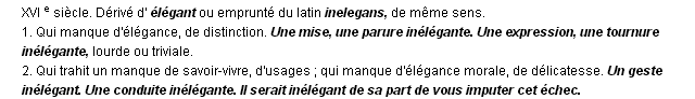 inlgant dfinition