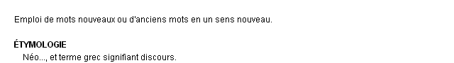 néologie définition néologie définition