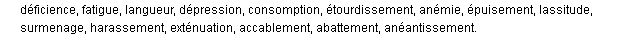 asthénie synonymes asthénie synonymes