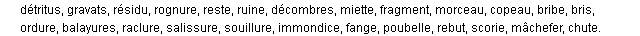déchet synonymes déchet synonymes