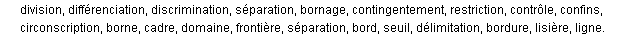 démarcation synonymes démarcation synonymes