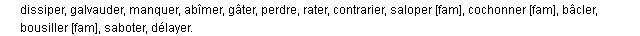 gâcher synonymes gâcher synonymes