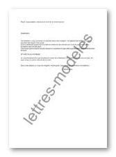 Modèle et exemple de lettres type : Augmentation imprévue 