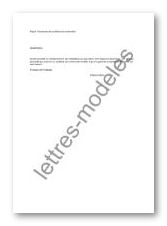 Modèle et exemple de lettres type : Demande de certificat 